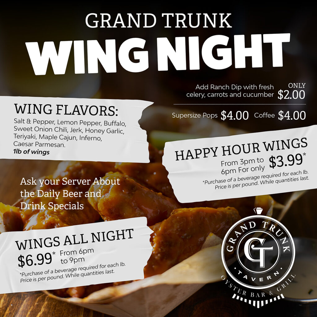Grand Trunk Wing Night – Social Graphic