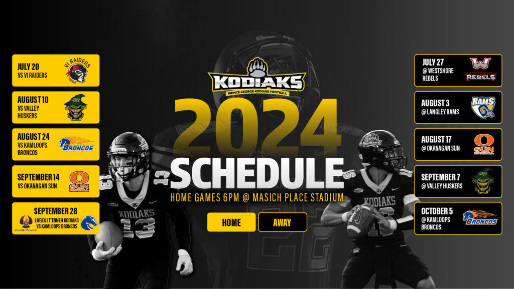 Kodiaks 2024 Schedule – Facebook Banner