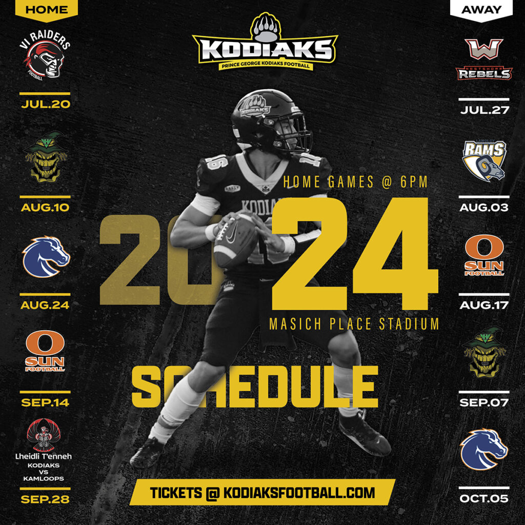 Kodiaks 2024 Schedule V2 – Social Graphic