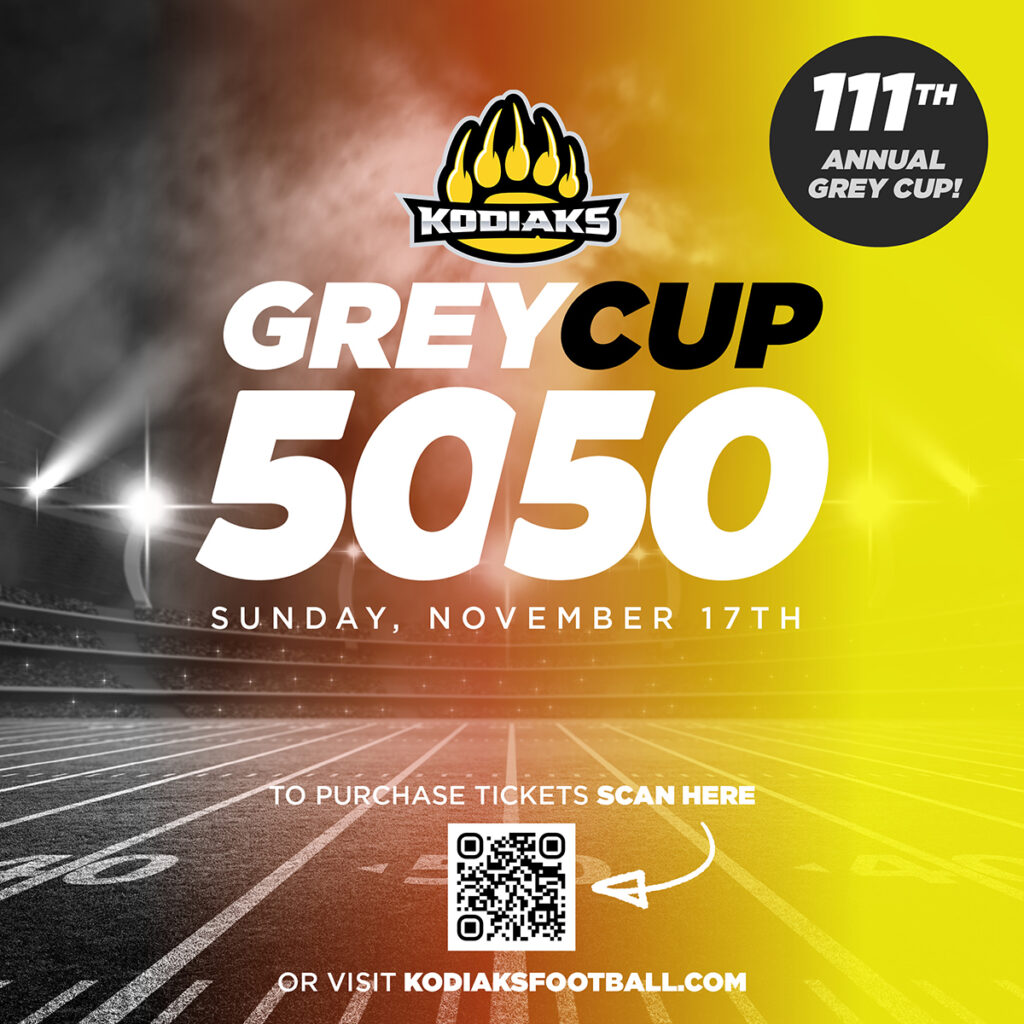 Kodiaks Grey Cup 50/50 – Social Graphic